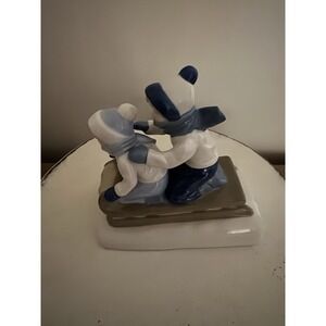 1992 PS (Paul Sebastian) Mexico, Two Children Sledding Porcelain Figurine